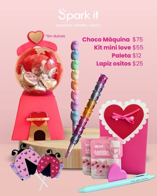 Detalles de San Valentín: choco máquina y kit mini love